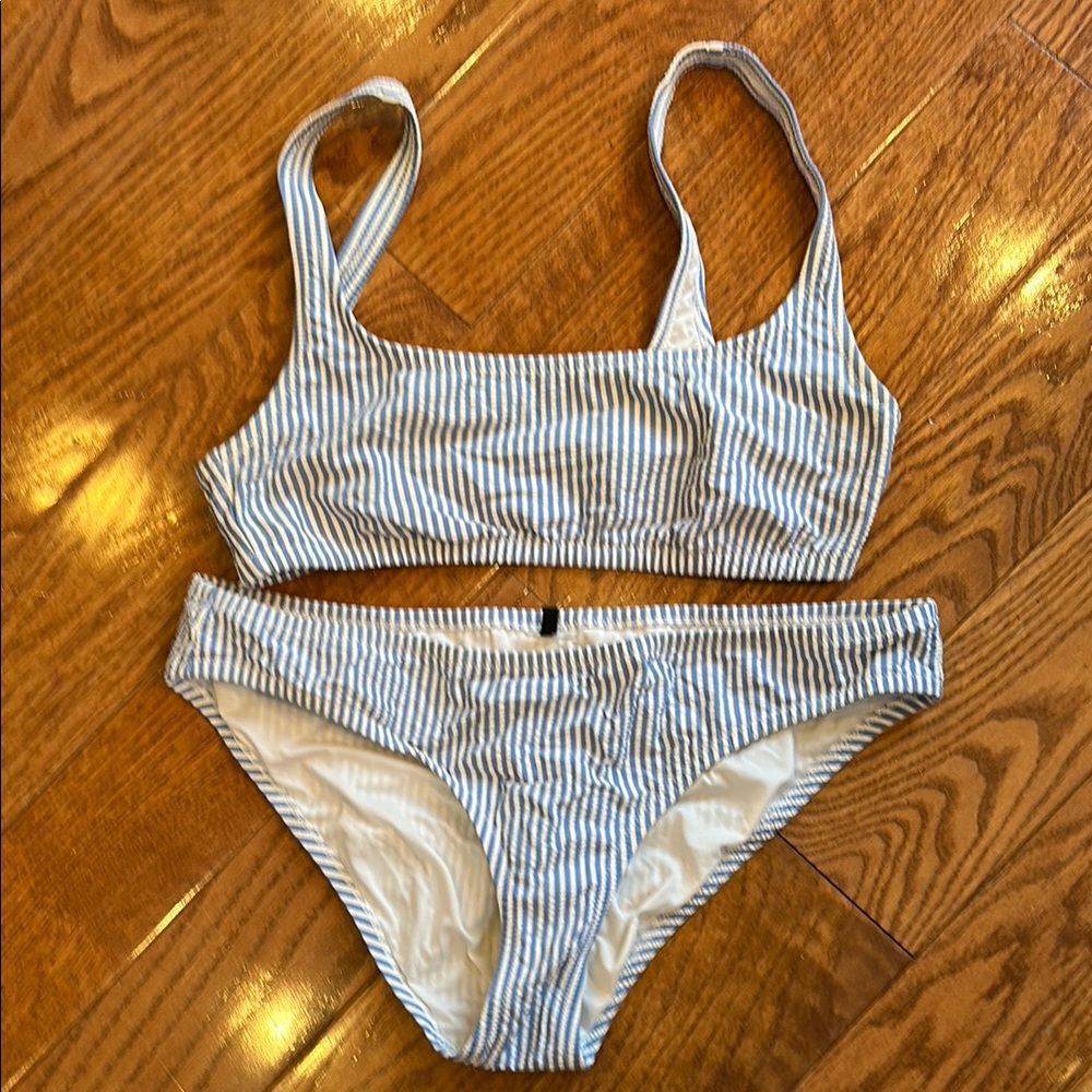 J Crew Seersucker Bikini